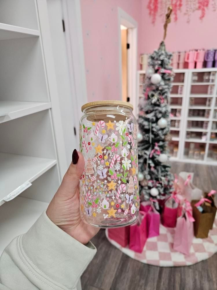 16 oz Glass | Christmas | Festive