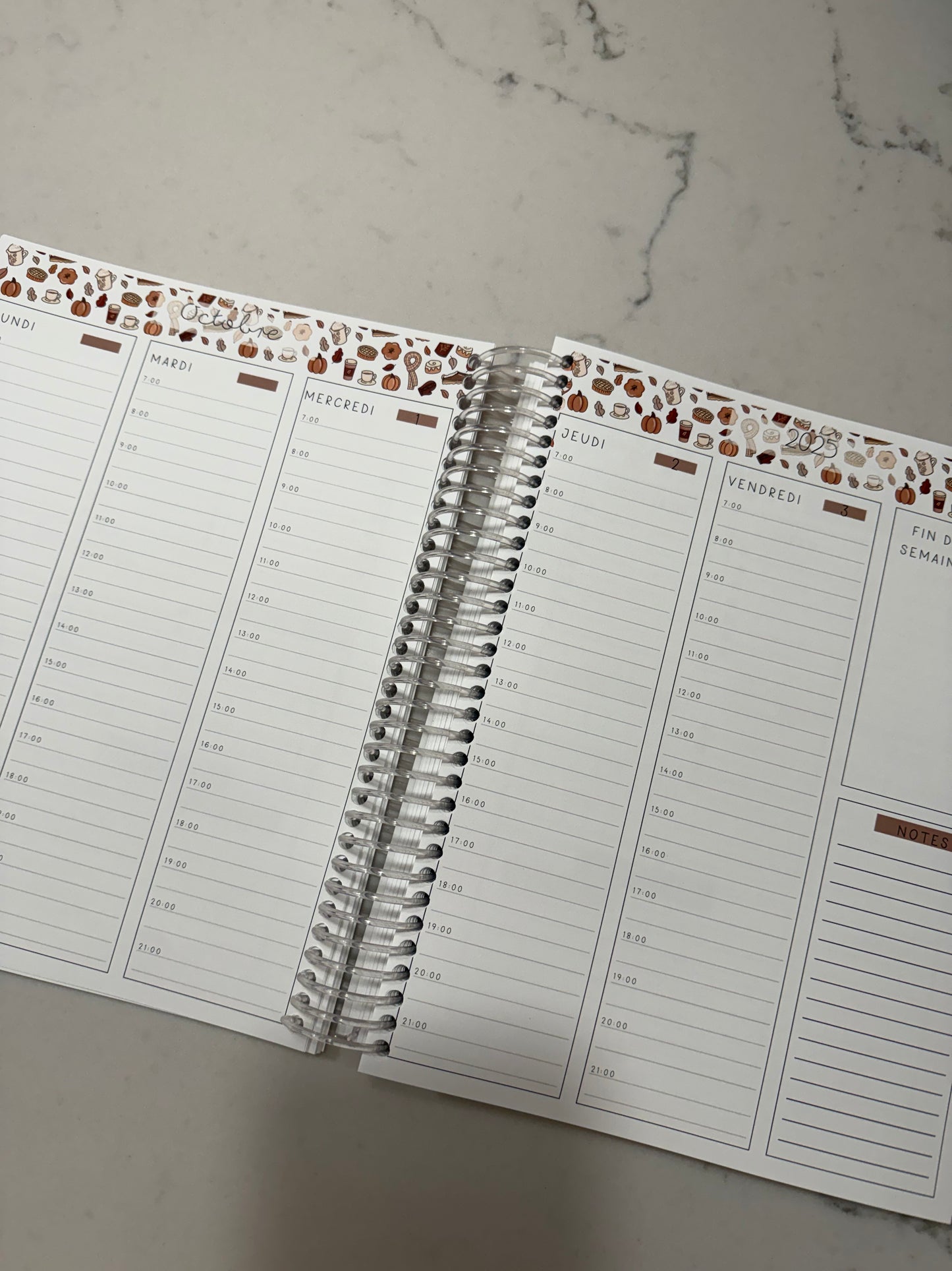 AGENDA | PLANIFICATEUR | 2025-2026 | Bouquets de roses et boucles