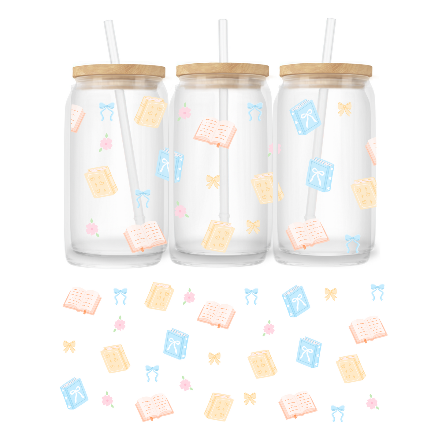 16 oz Glass | Spring | Pastel Books