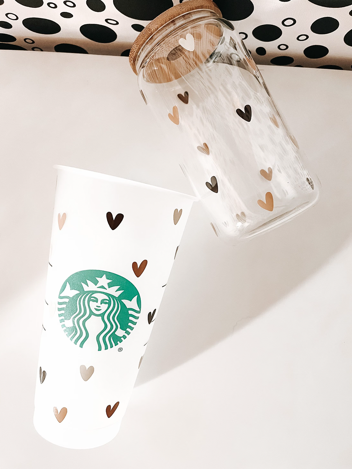 16 oz Glass | Neutral Hearts