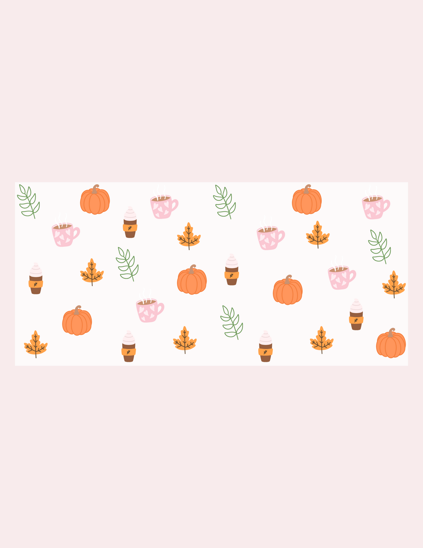 Verre 16 oz | Automne | Citrouilles, cafés et feuilles