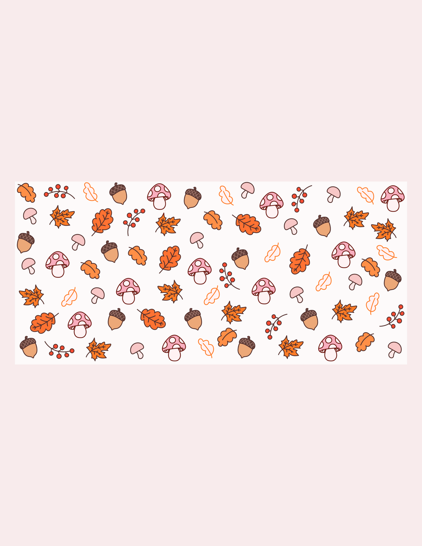 Verre 16 oz | Automne | Champignons et feuilles