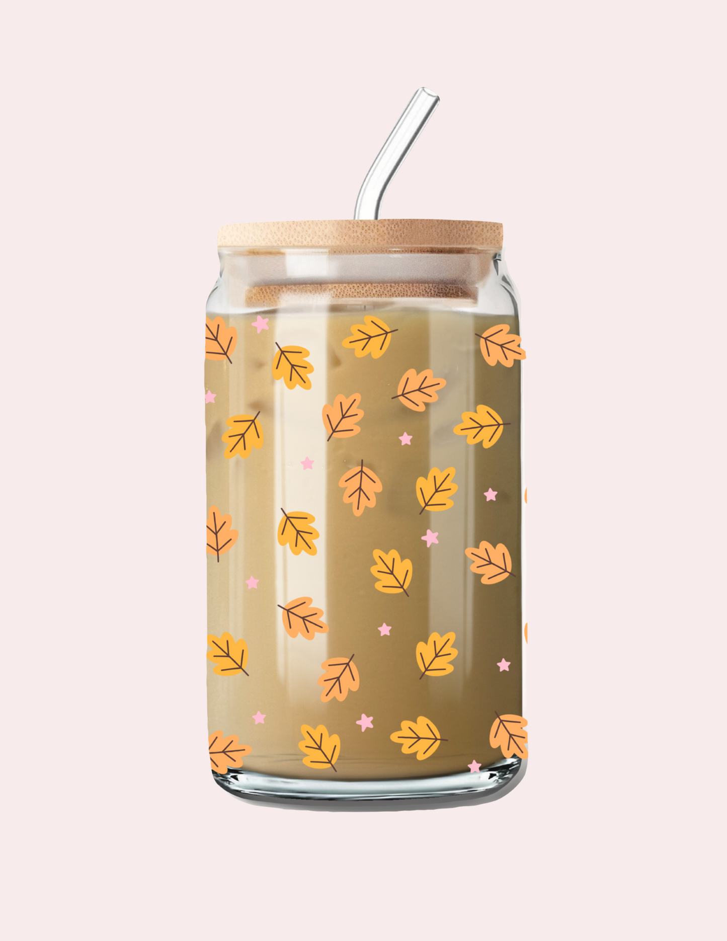 Verre 16 oz | Automne | Feuilles et étoiles