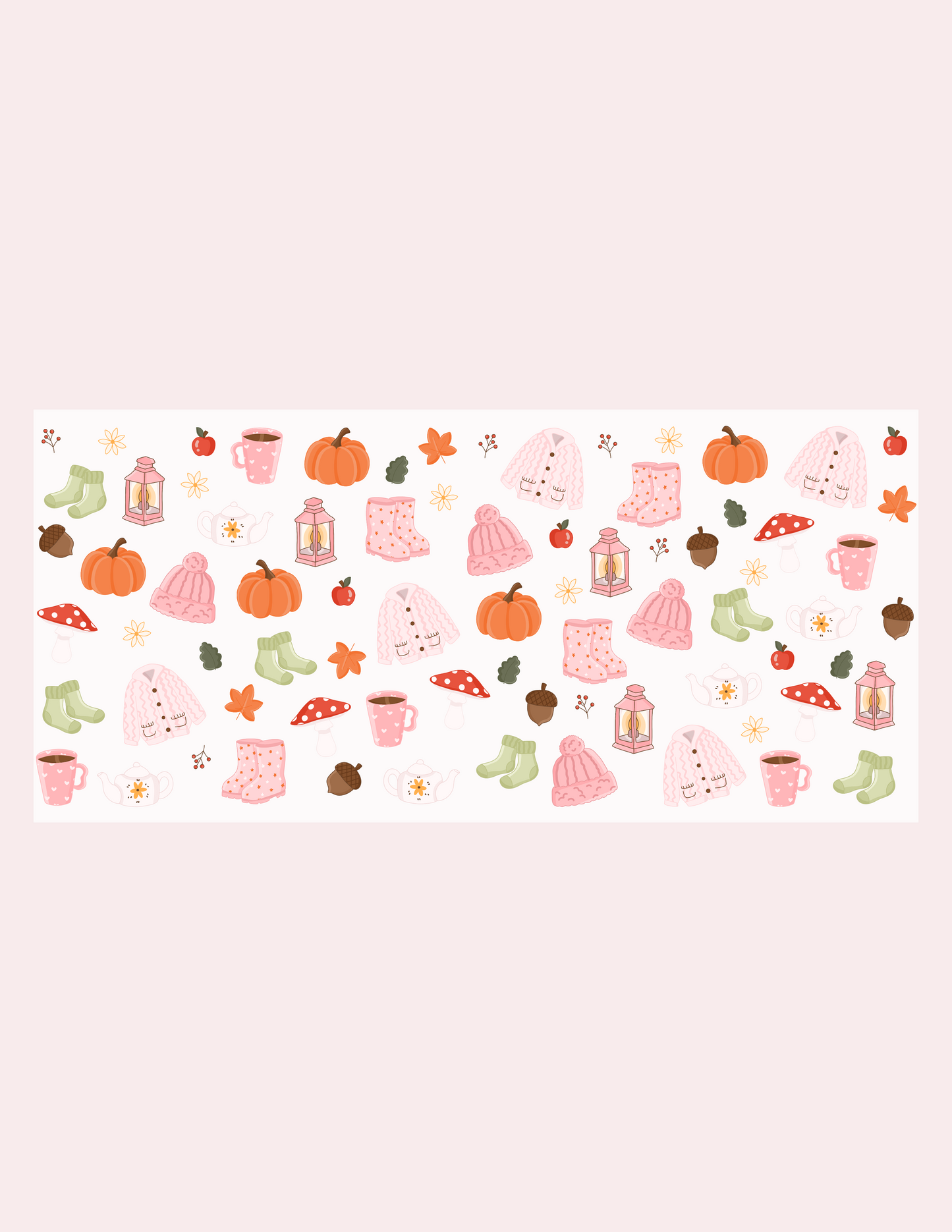 Verre 16 oz | Automne | Douillets, champignons, thé, chandails