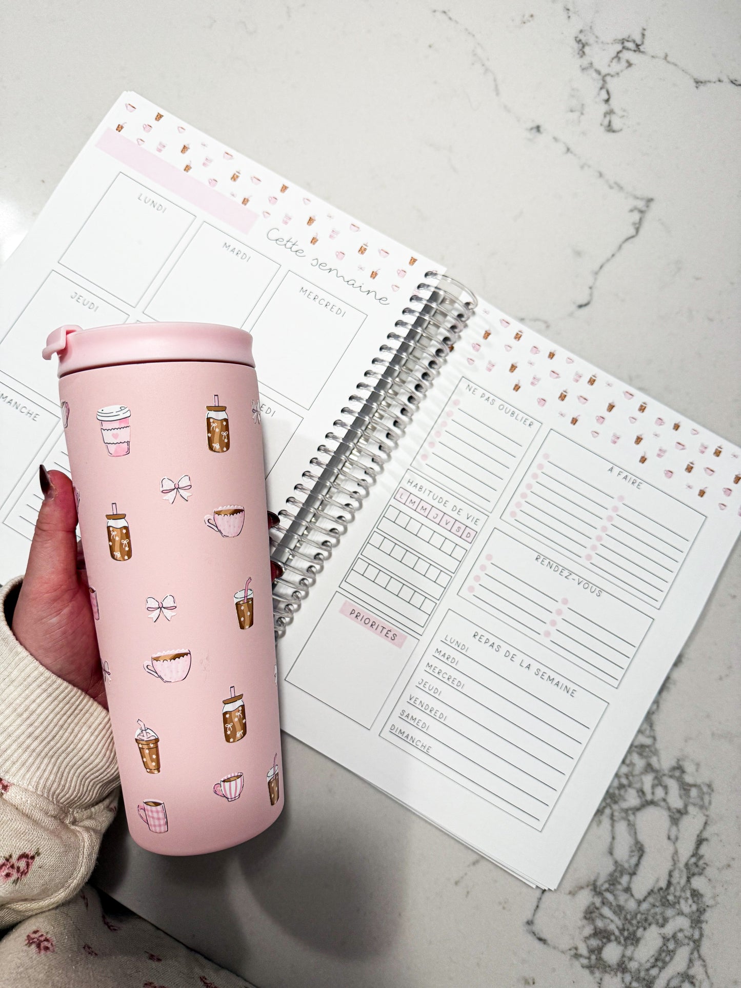 AGENDA | PLANIFICATEUR | 2025-2026 | Bouquets de roses et boucles