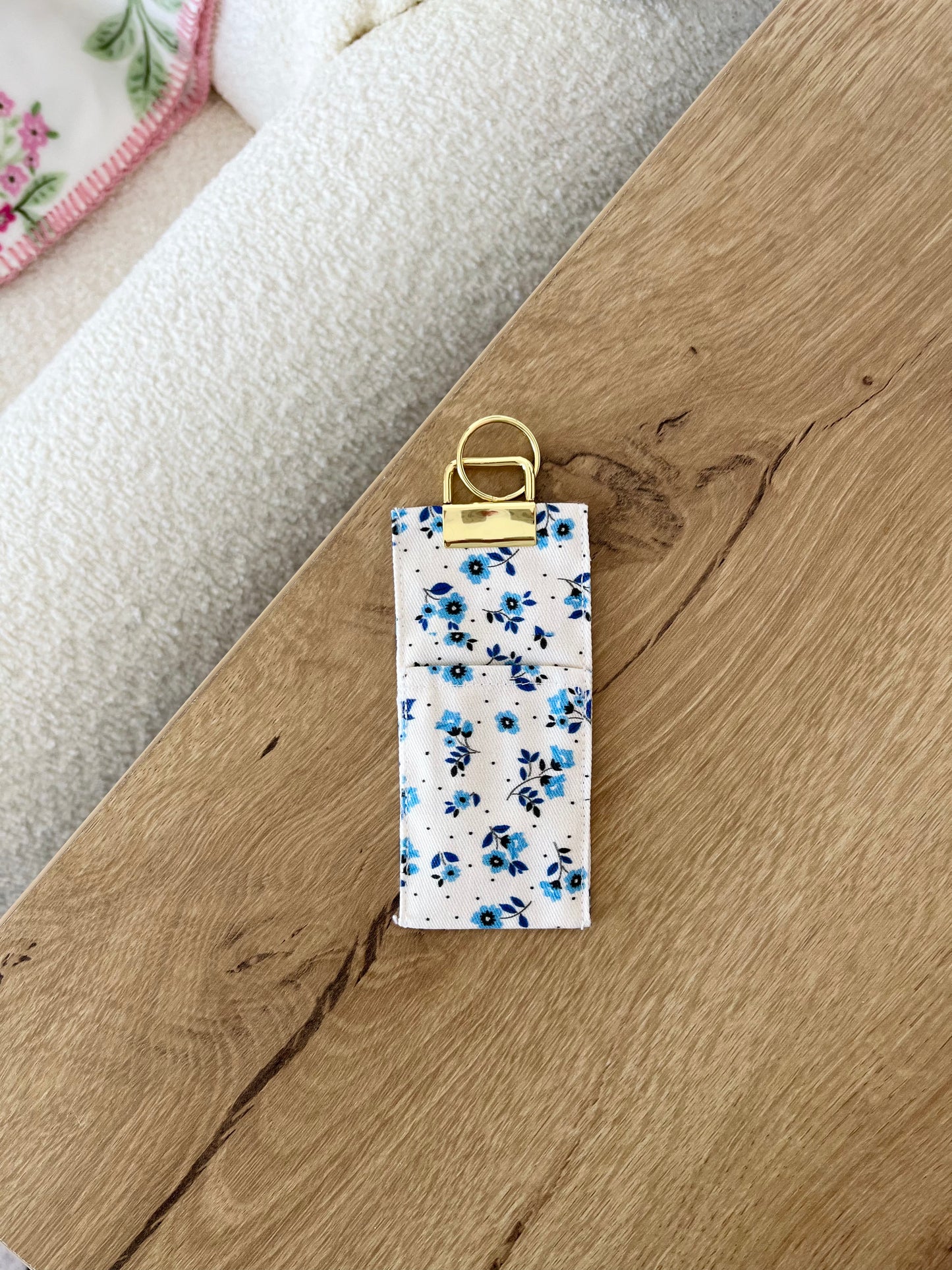 Lip gloss holder | Blue mix flowers