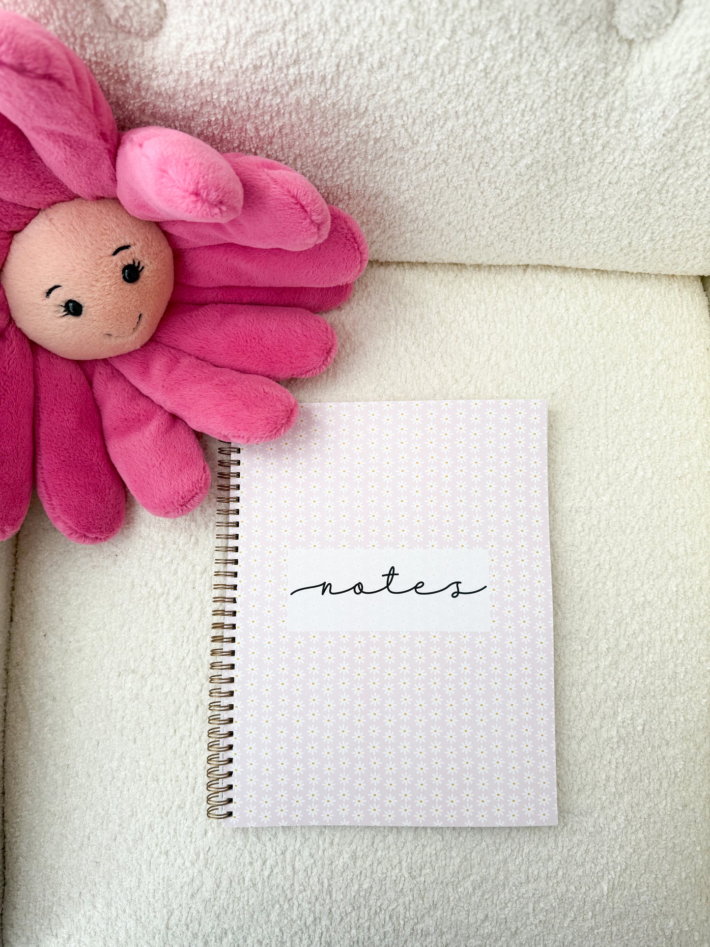 Notebook | Mini pink flowers and leaves