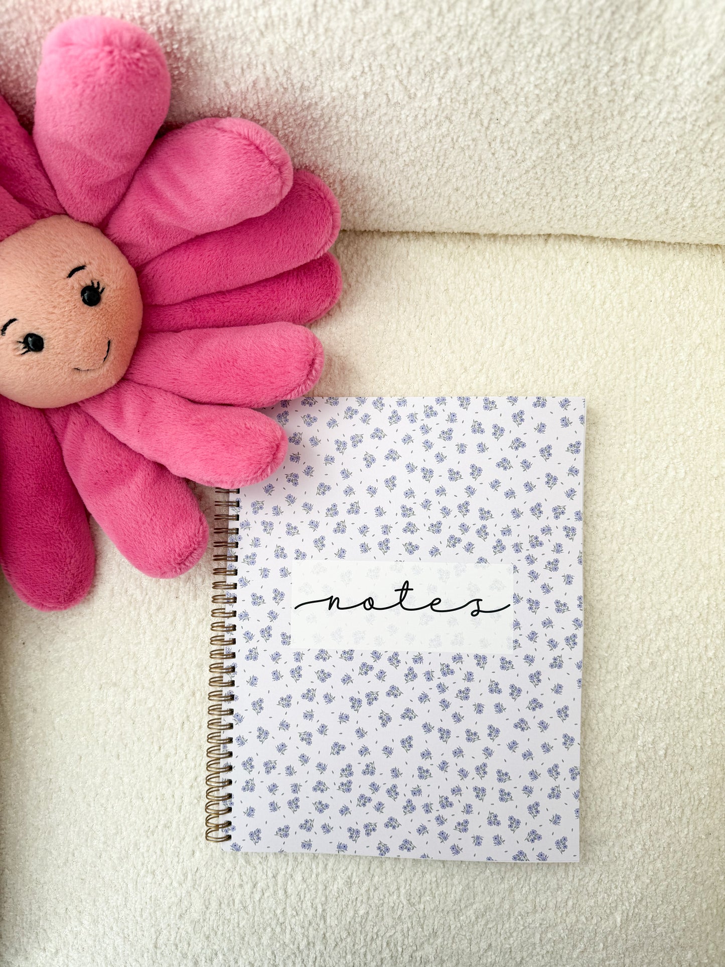 Notebook | Mini pink flowers and leaves