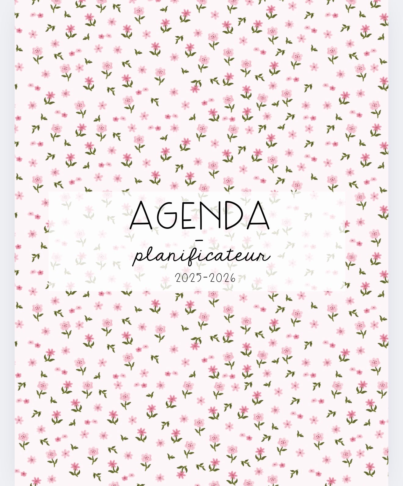 AGENDA | PLANIFICATEUR | 2025-2026 | Fleurs multiples roses