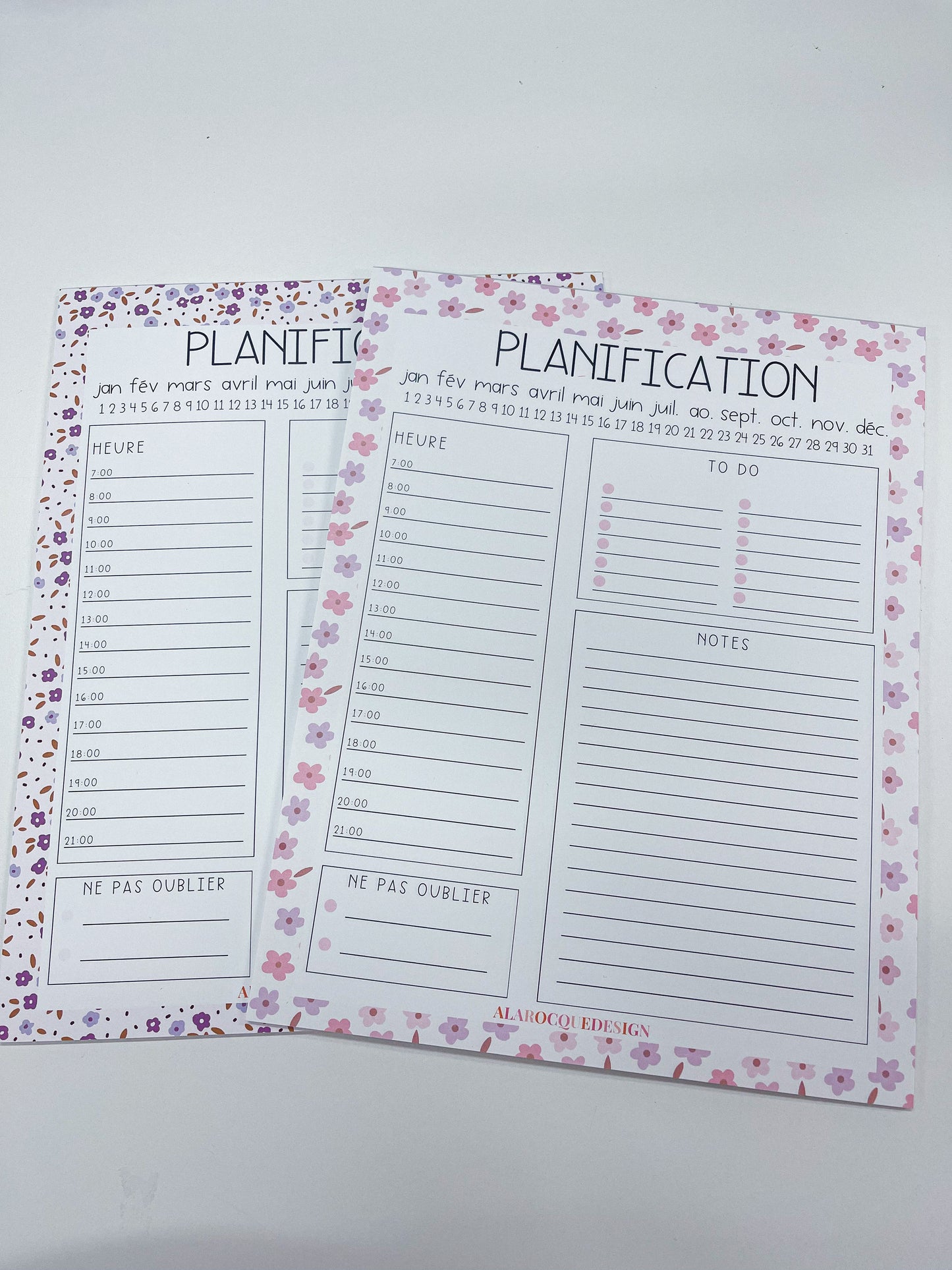 Daily Planner | Purple Mix Flowers