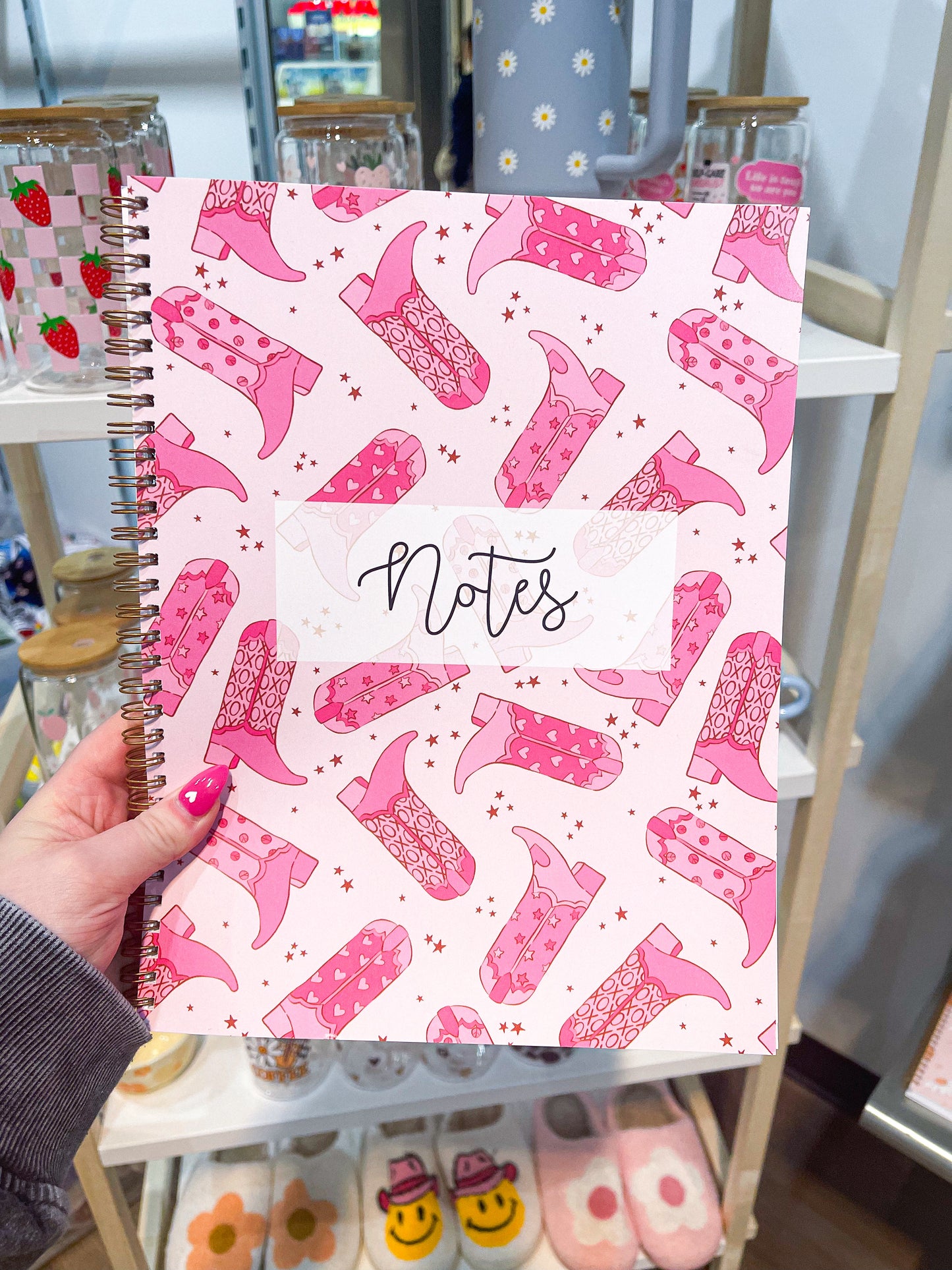 Cahier de notes | Bottes de cowgirl roses
