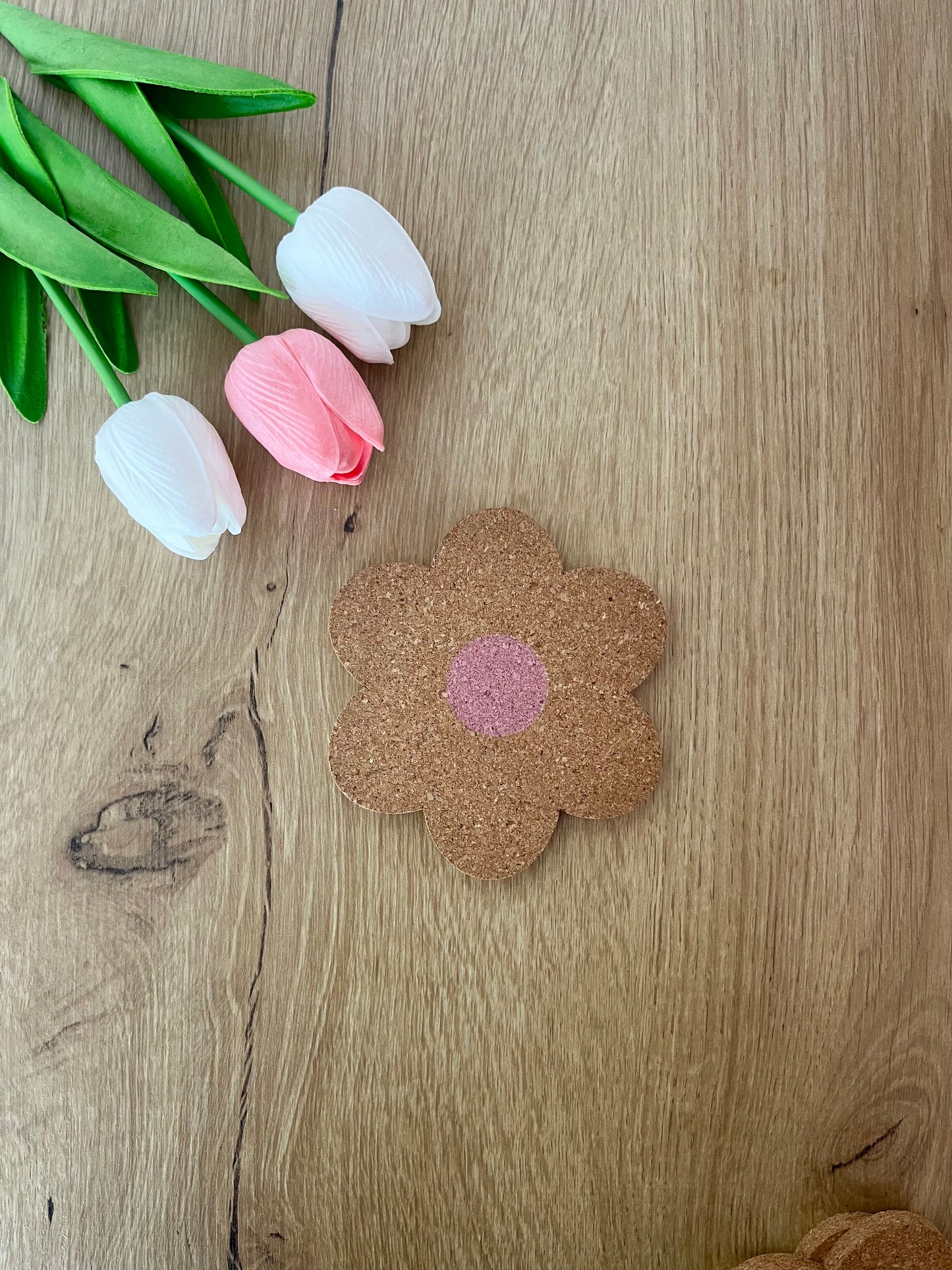 Sous-verre | Fleur rose