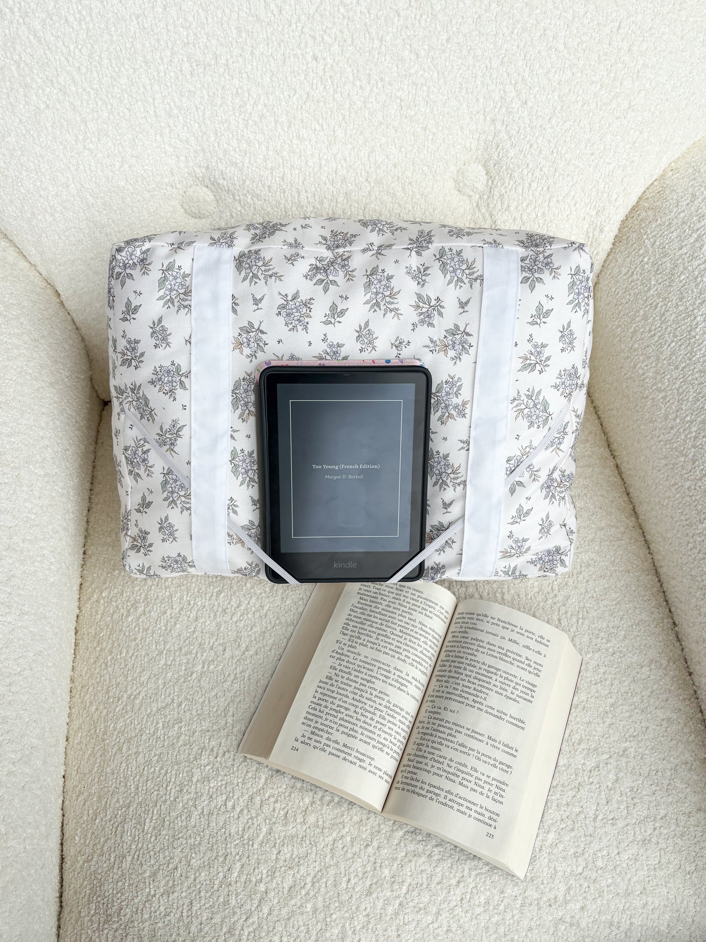 Coussin de lecture | Fleurs modernes