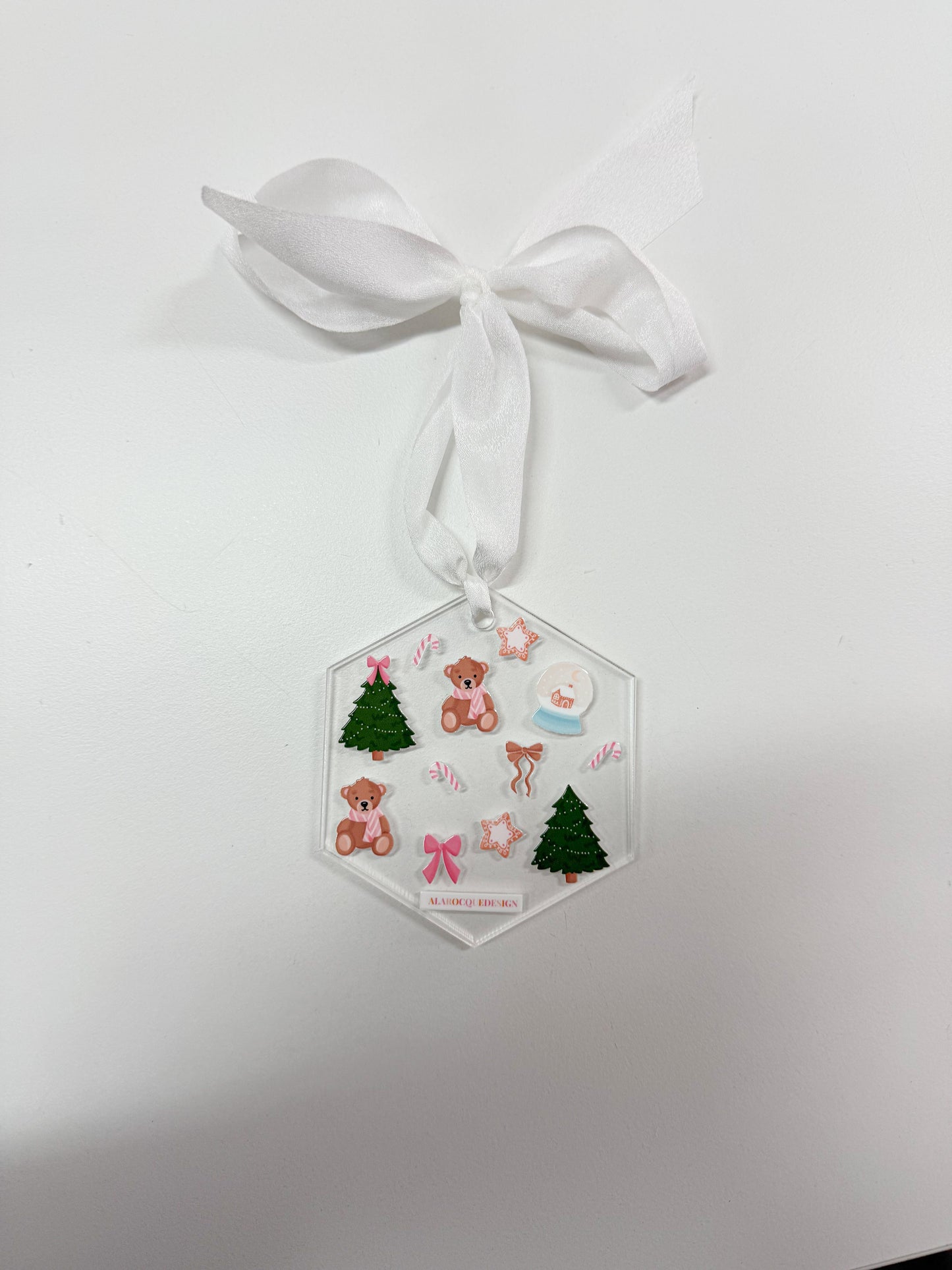Christmas Ornament with Heart | Best Godmother, Mom, Educator, Teacher | Christmas Collection