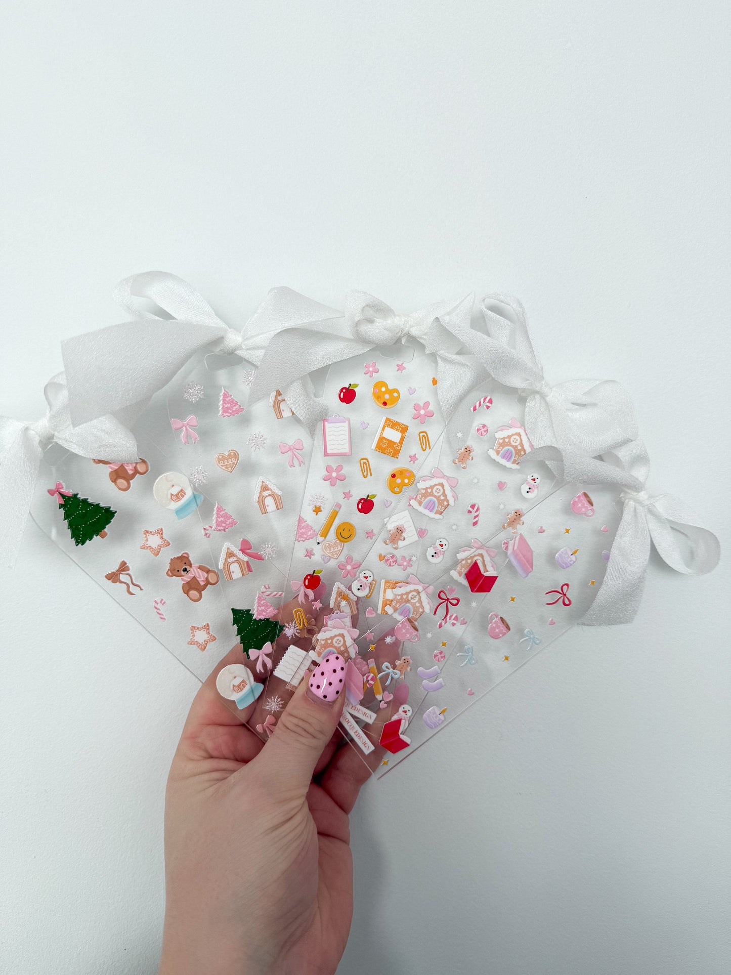 Signet en acrylique avec boucle | Bonhommes de neige