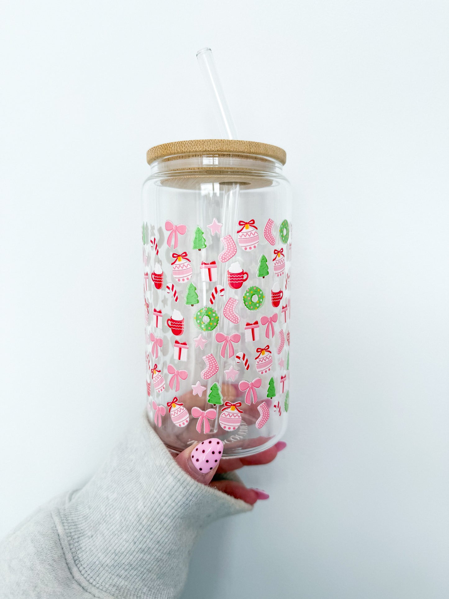 16 oz Glass | Christmas | Bambis