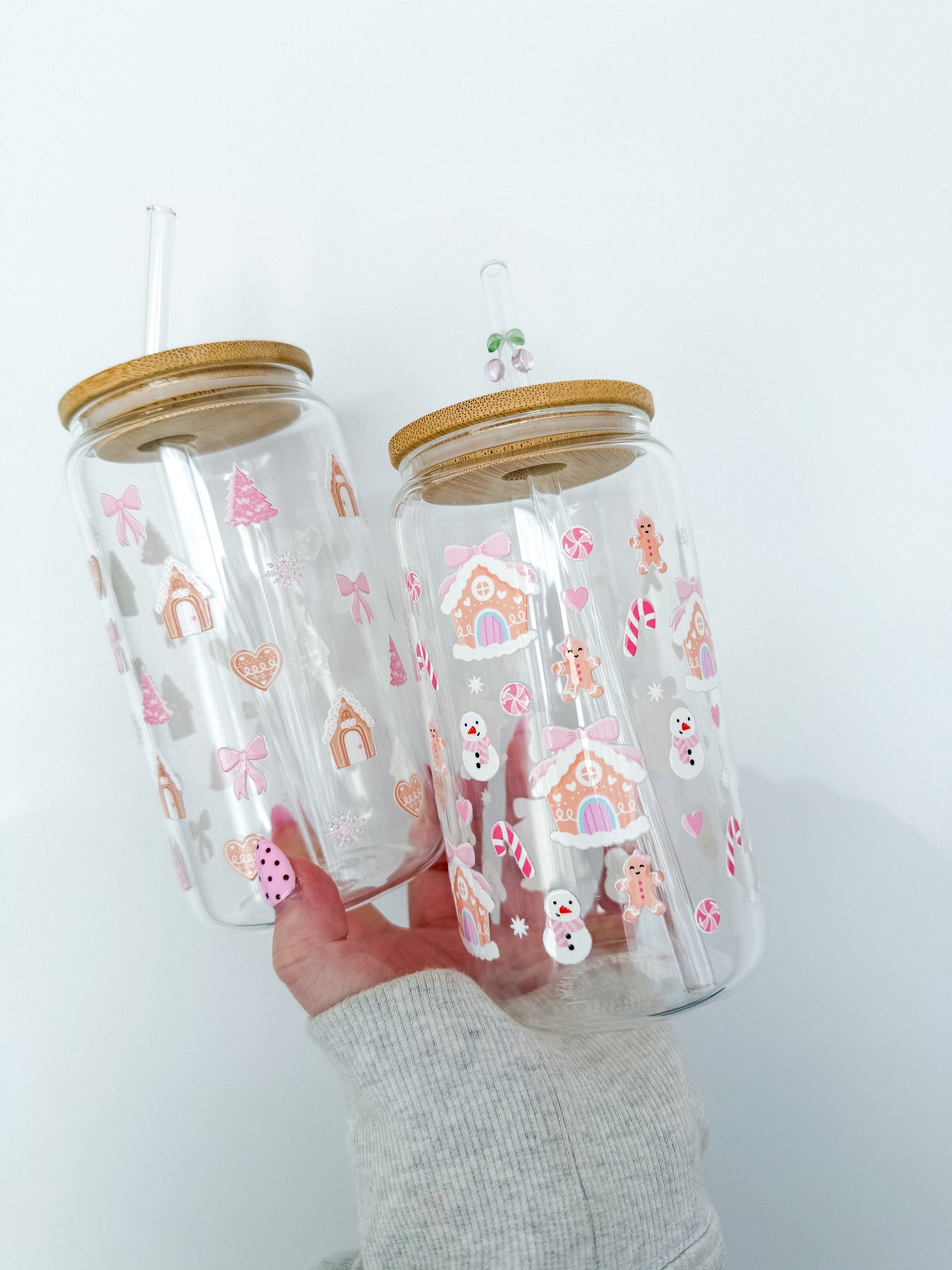 16 oz Glass | Christmas | Bambis