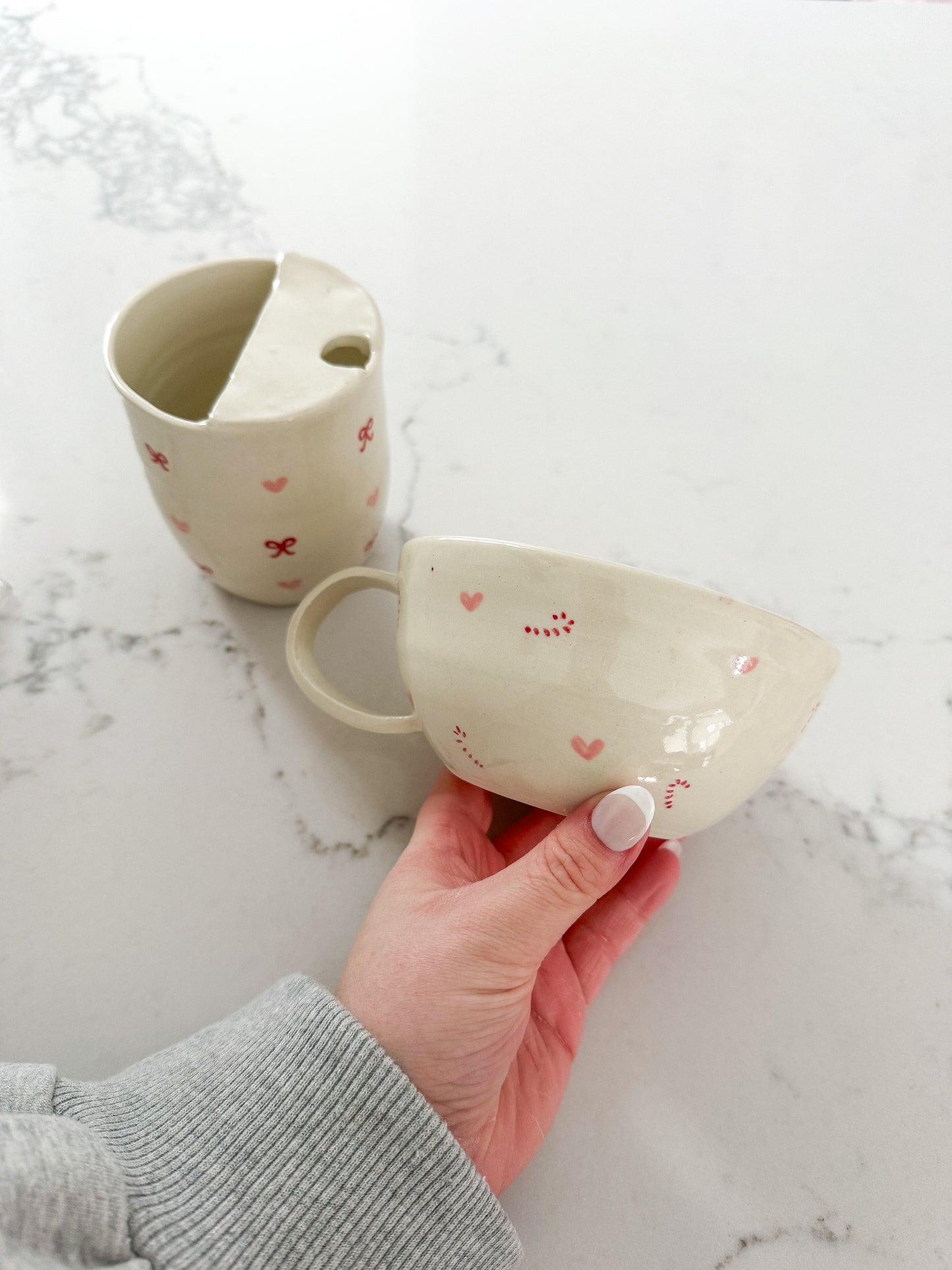 Ceramic Mug | Strawberries and Flowers