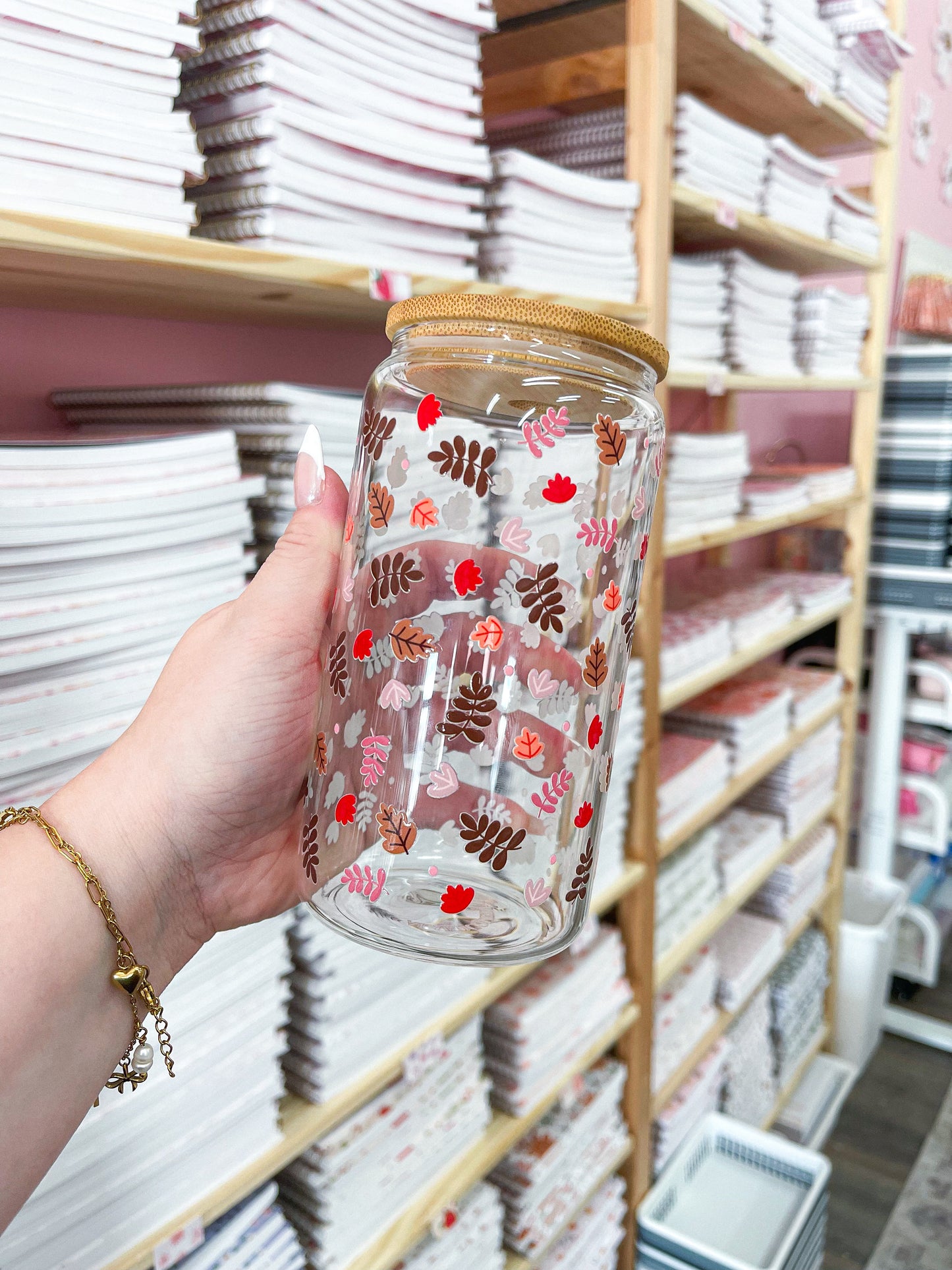 Verre 16 oz | Automne | Feuillage d'automne