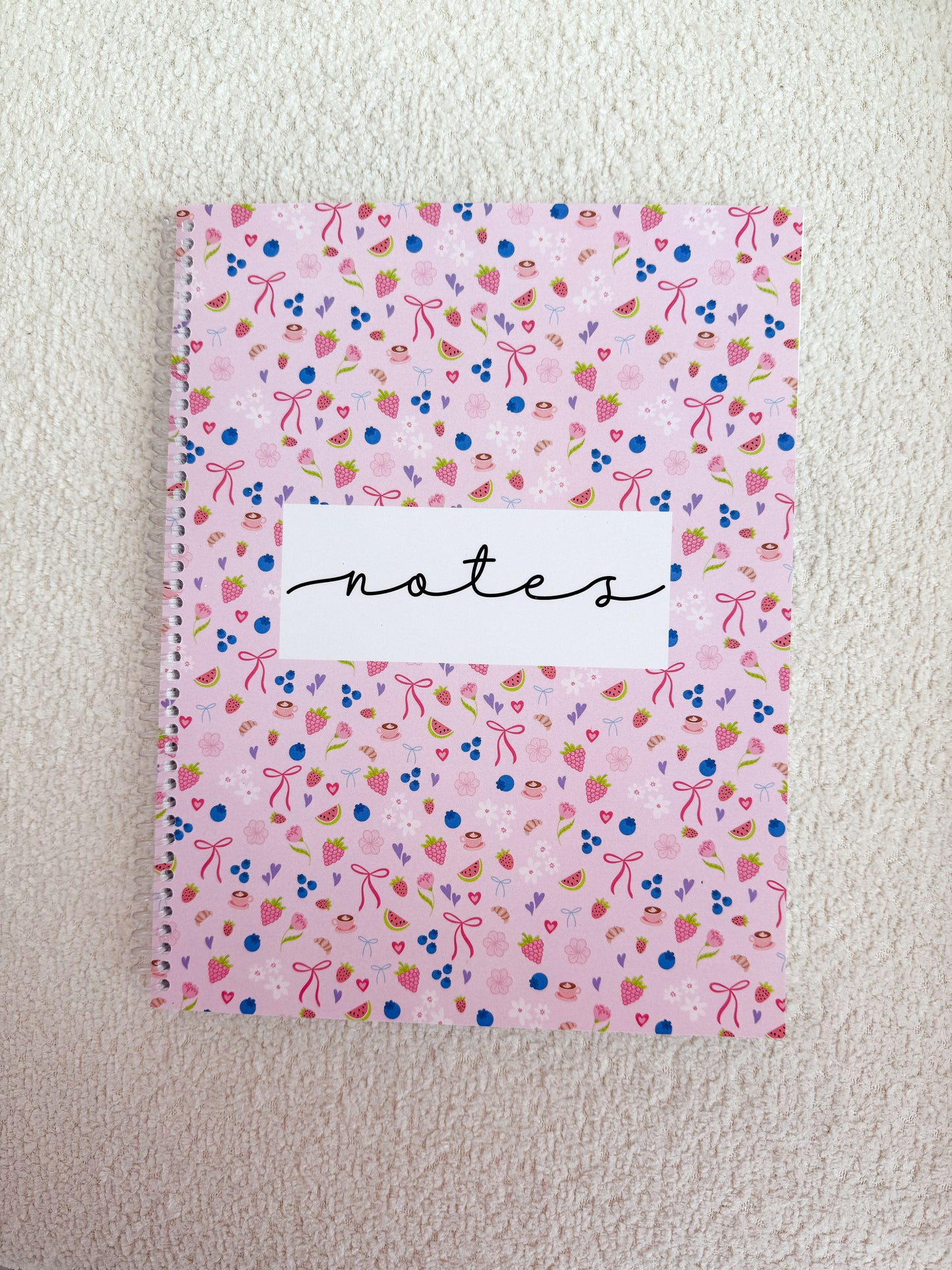 Notebook | Fuchsia and white flowers