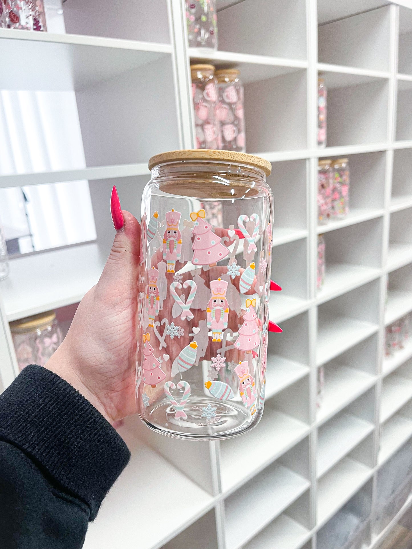 16 oz Glass | Christmas | Nutcrackers