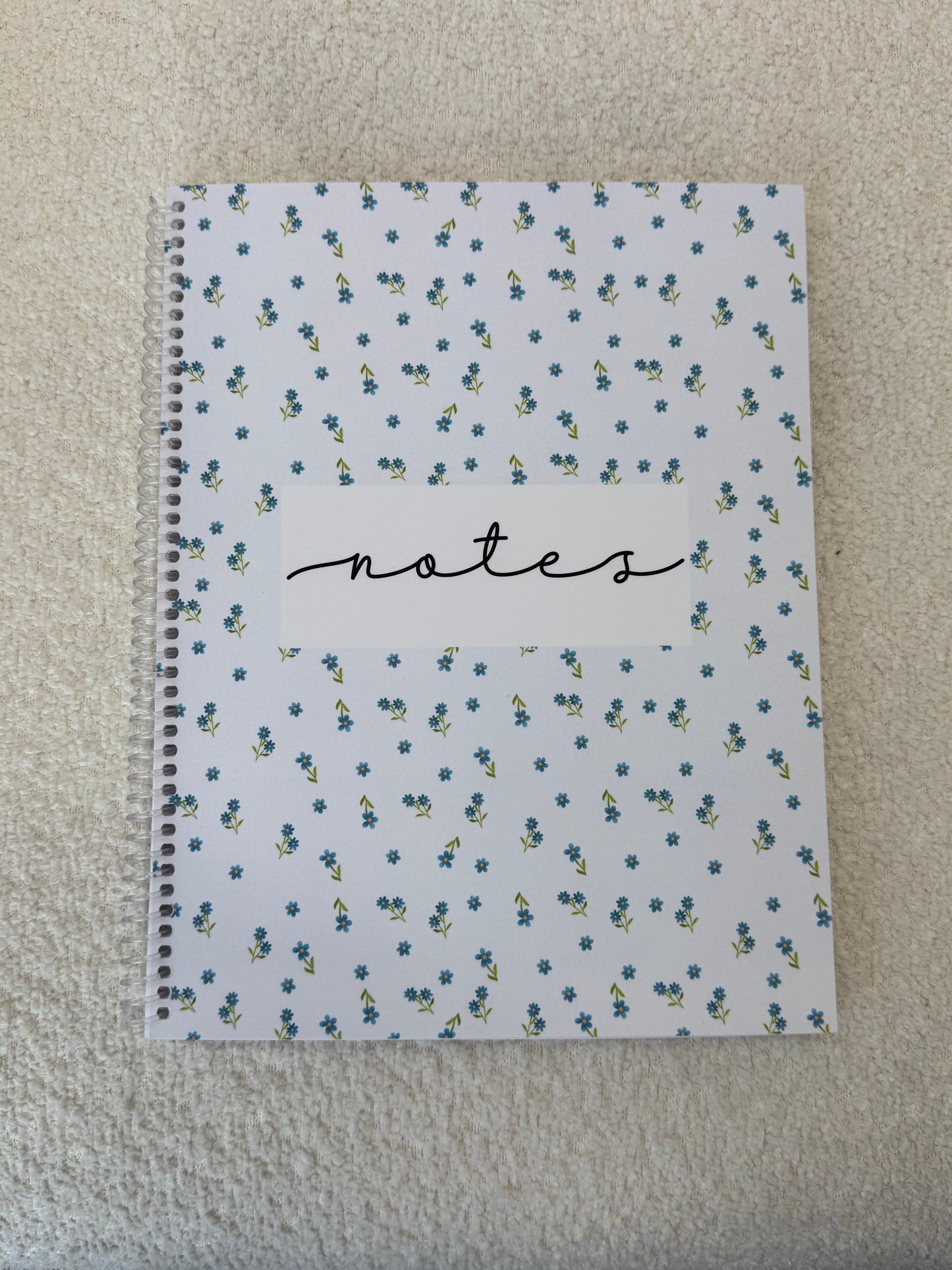 Notebook | Fuchsia and white flowers