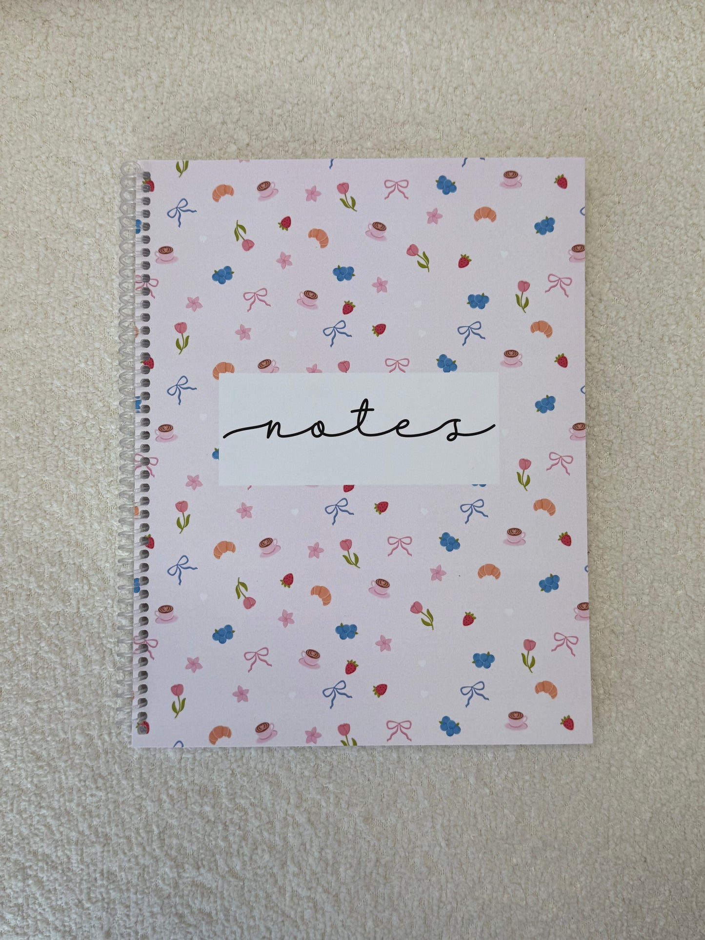 Notebook | Fuchsia and white flowers