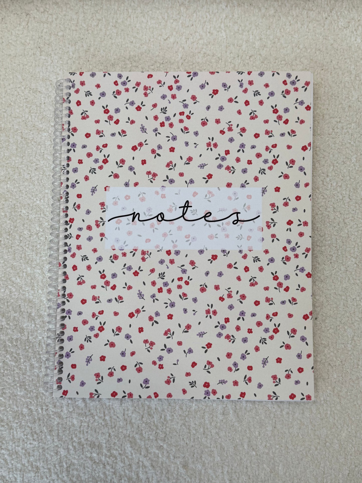 Notebook | Fuchsia and white flowers