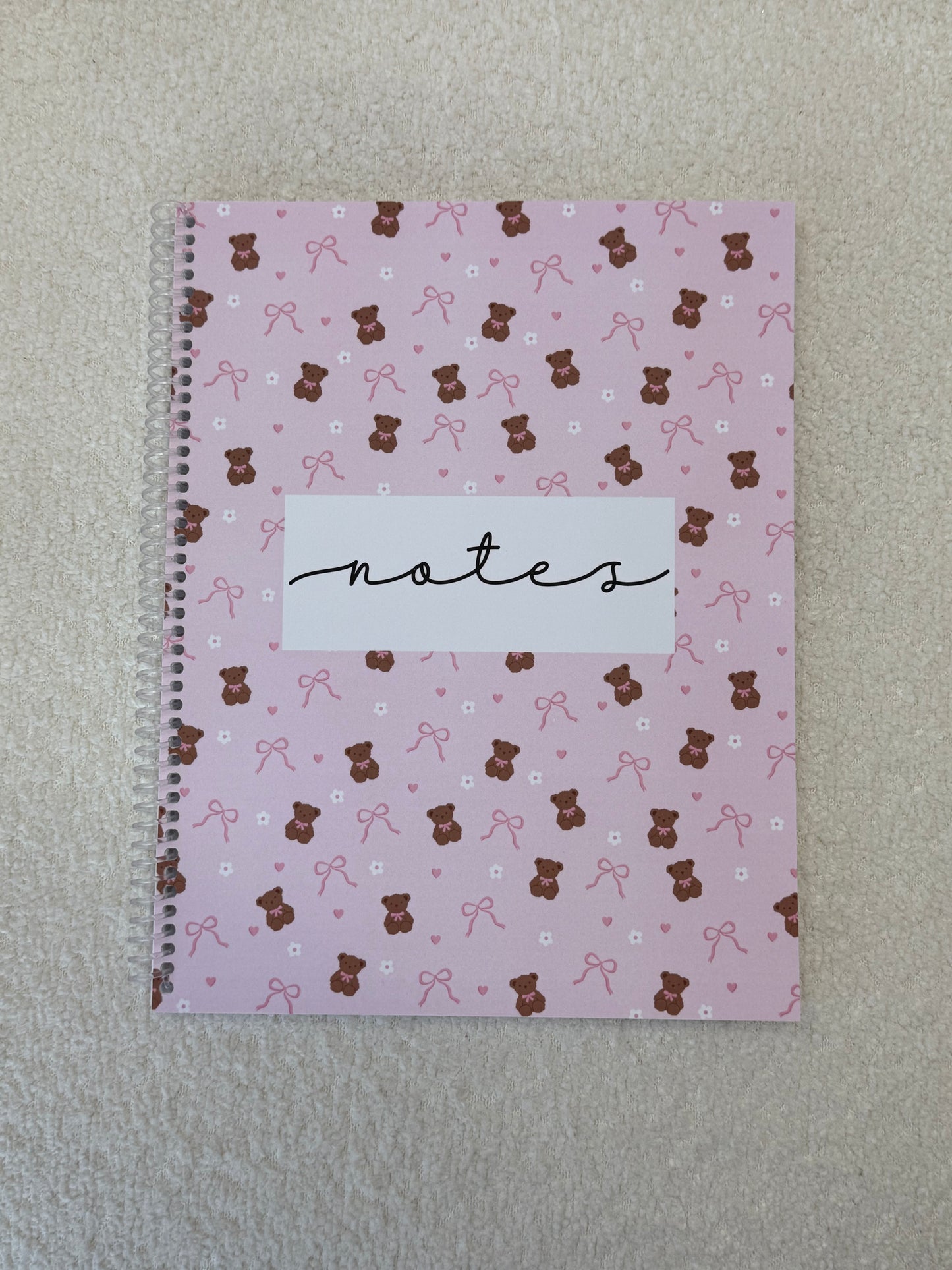Notebook | Fuchsia and white flowers