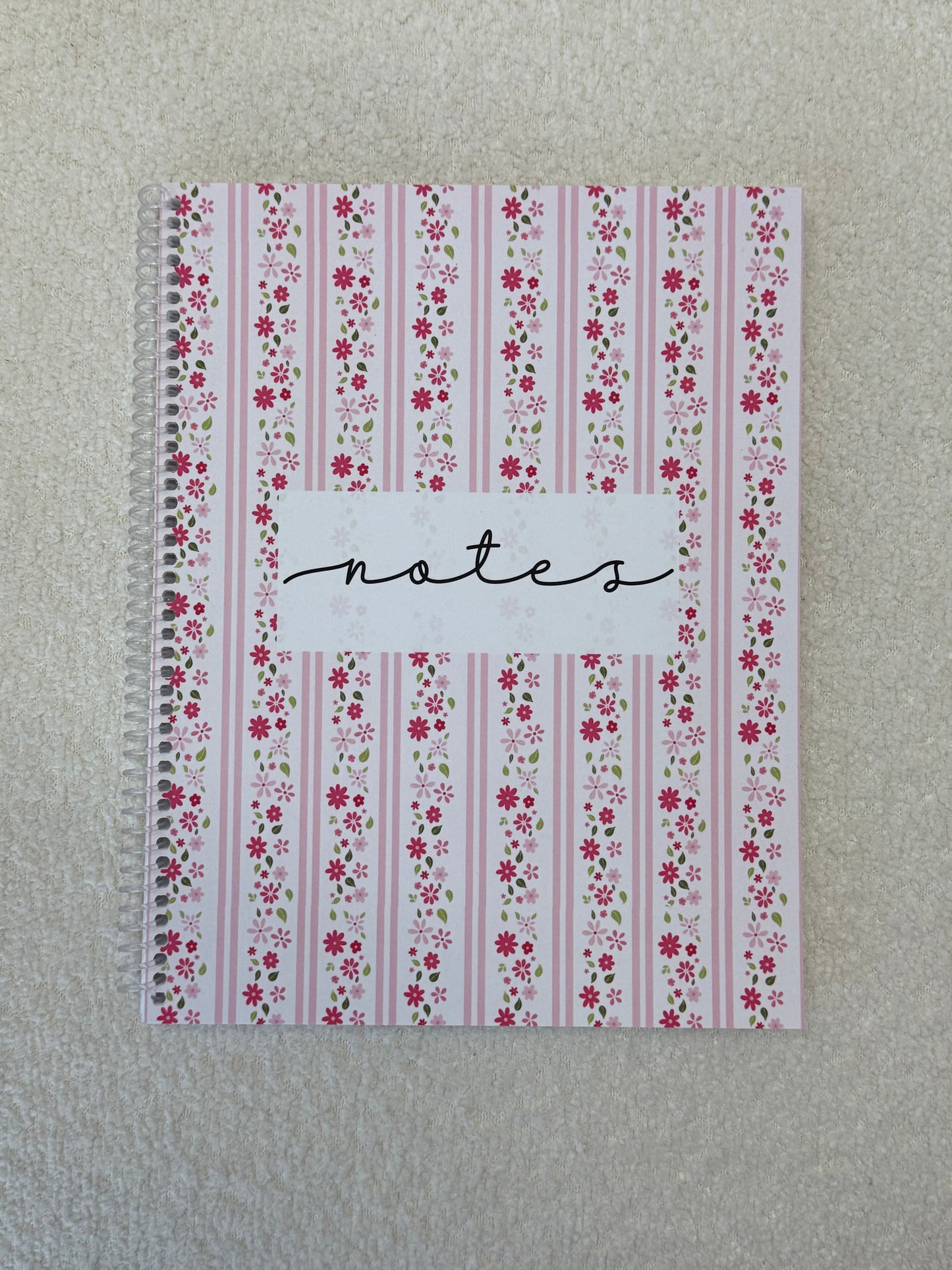 Notebook | Fuchsia and white flowers