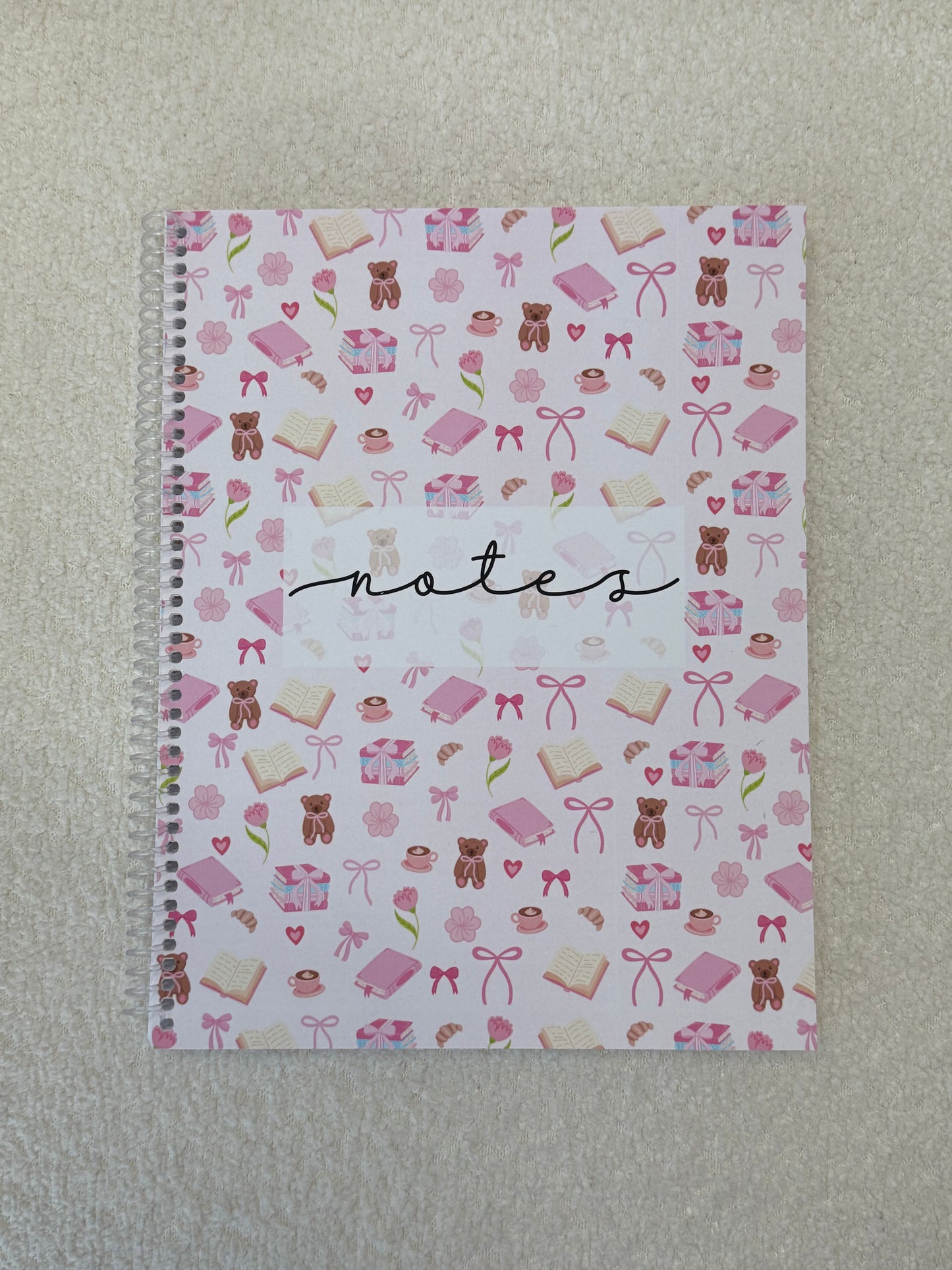 Notebook | Fuchsia and white flowers