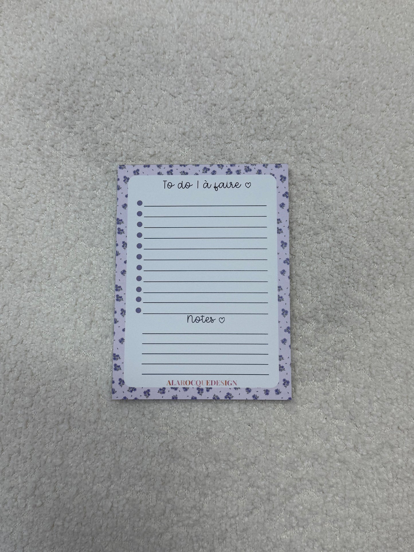 Liste de tâches | Bouquets de fleurs mauves