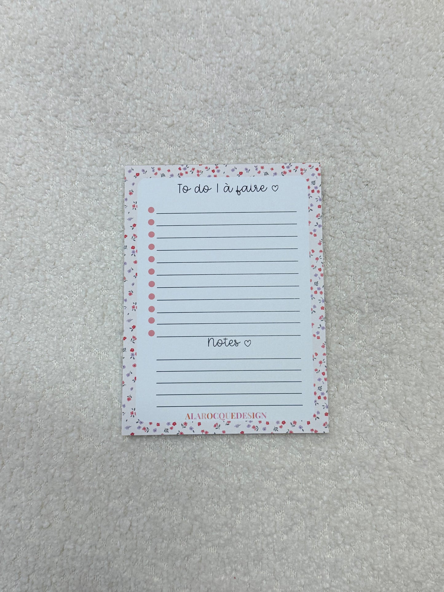 Liste de tâches | Fleurs mauves et rouges