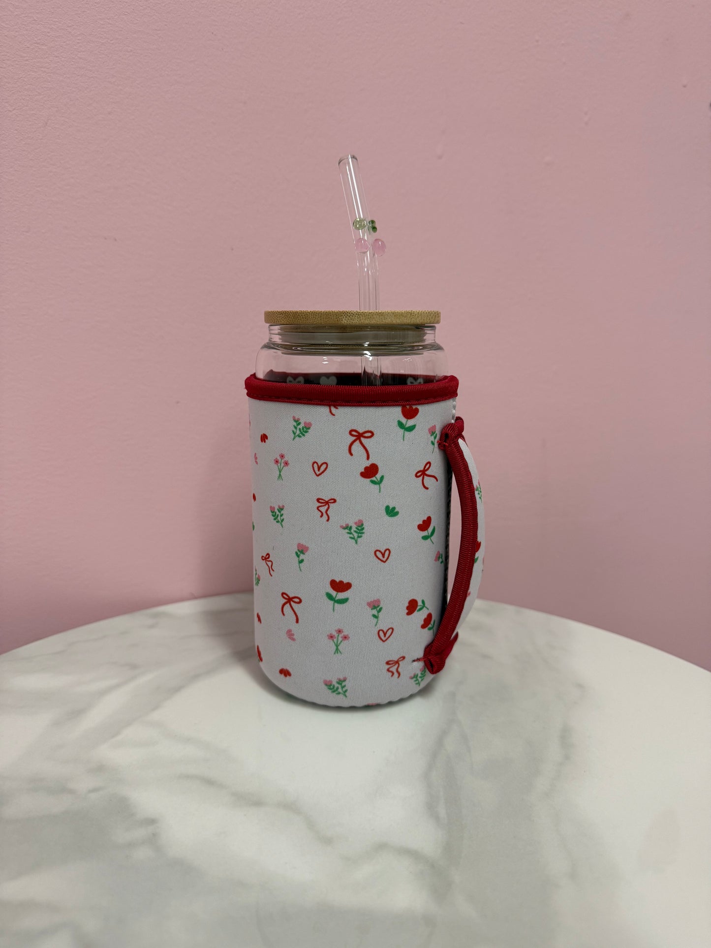 16 oz Glass Sleeve | With Handle