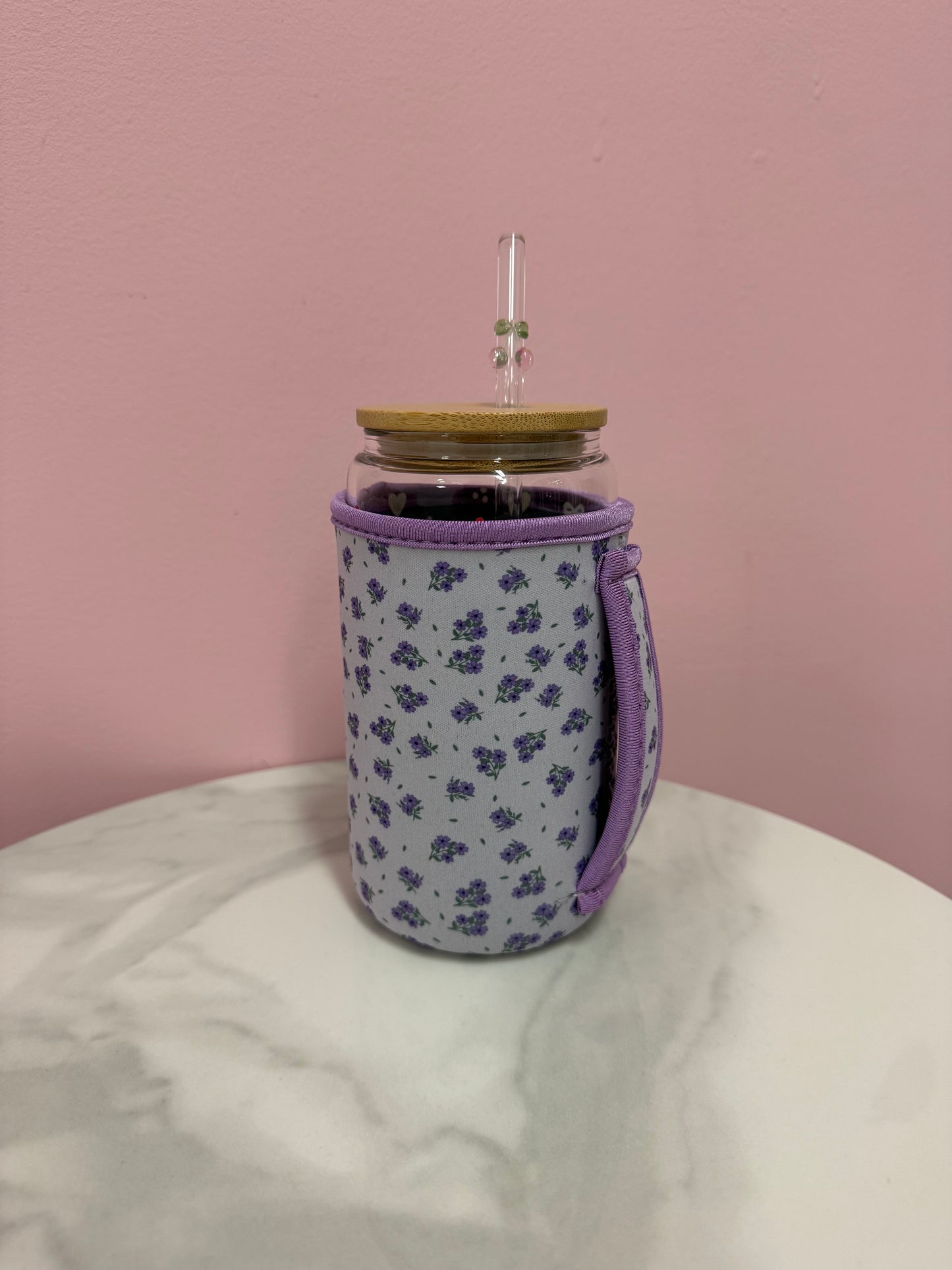 16 oz Glass Sleeve | With Handle