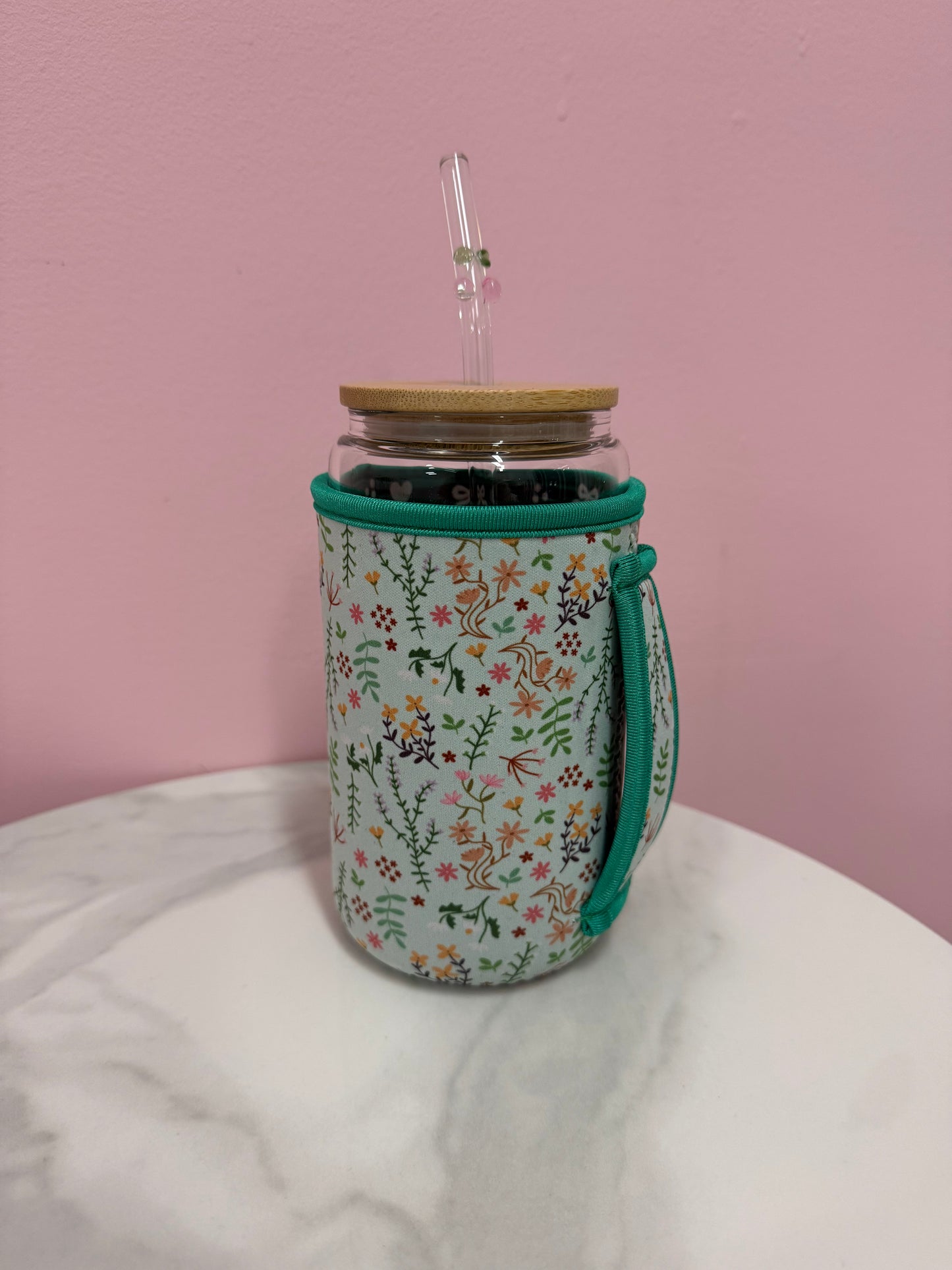 16 oz Glass Sleeve | With Handle