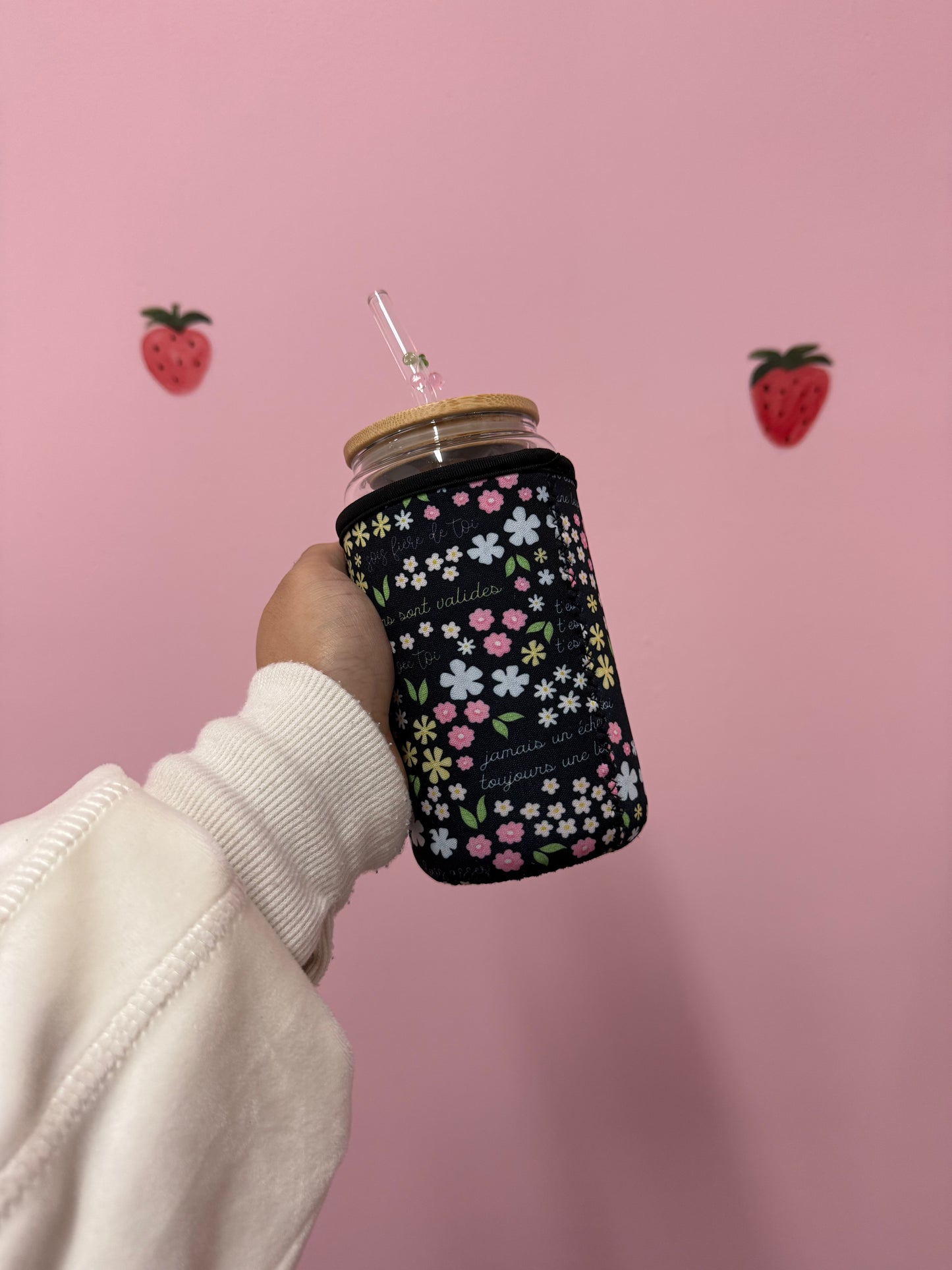 16 oz Glass Sleeve | With Handle