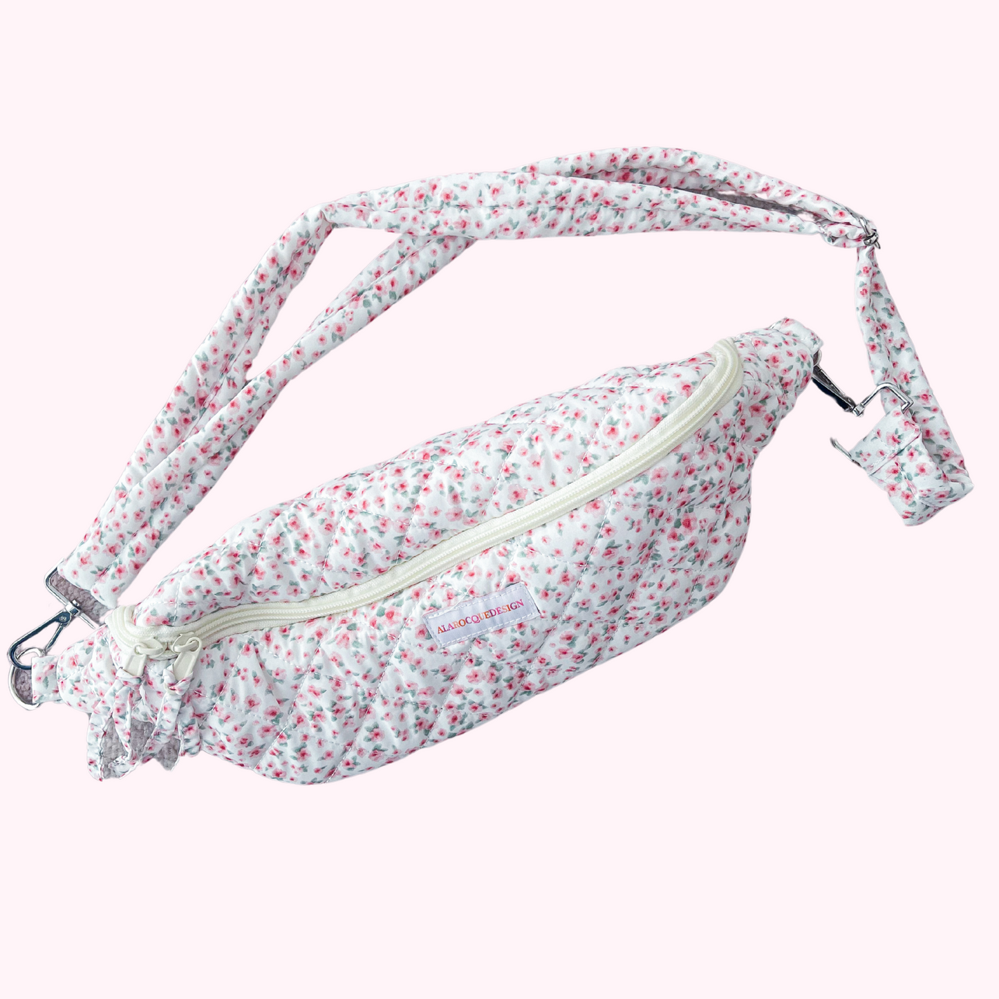 Sac banane | Fleurs roses