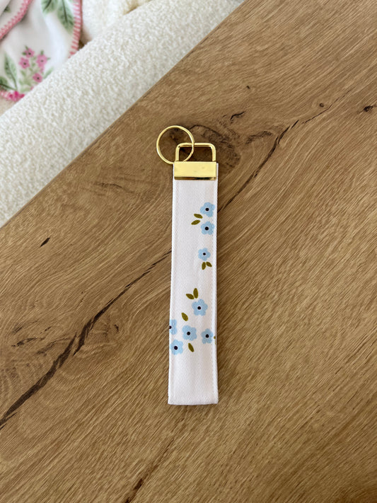 Keychain | Bracelet | Blue Flowers