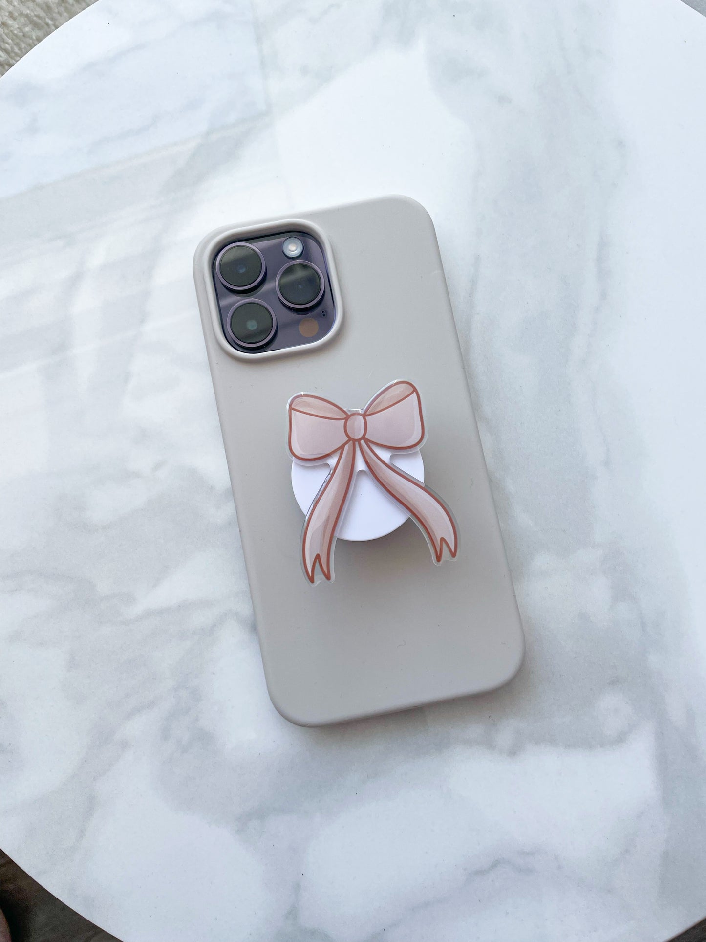 Bouton à téléphone ou liseuse | Boucle beige