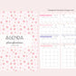 AGENDA | PLANIFICATEUR  | 2025-2026  | Bouquets de roses et boucles