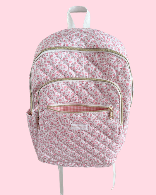 Bag | Raspberry red and white checkered pattern