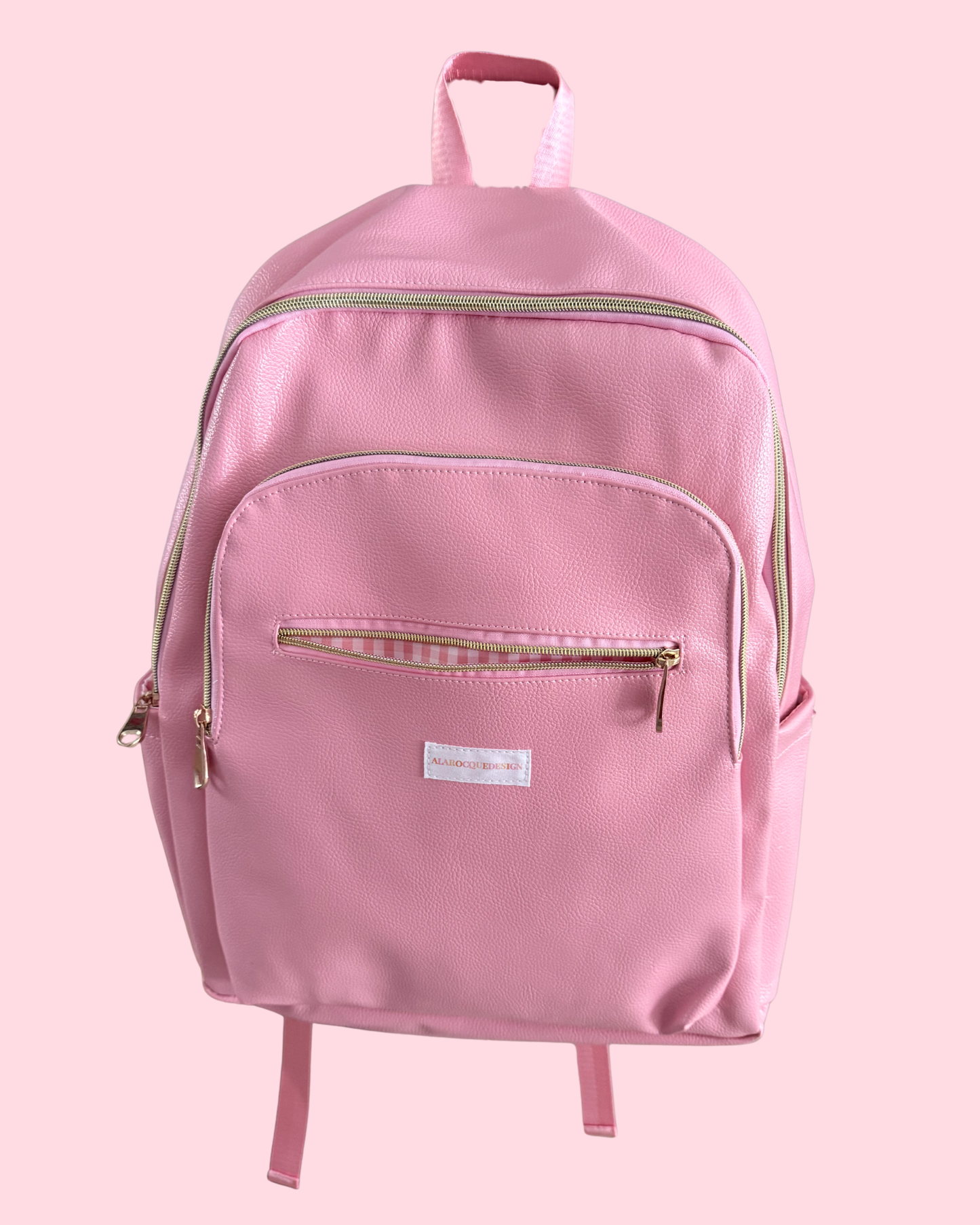 Bag | Raspberry red and white checkered pattern