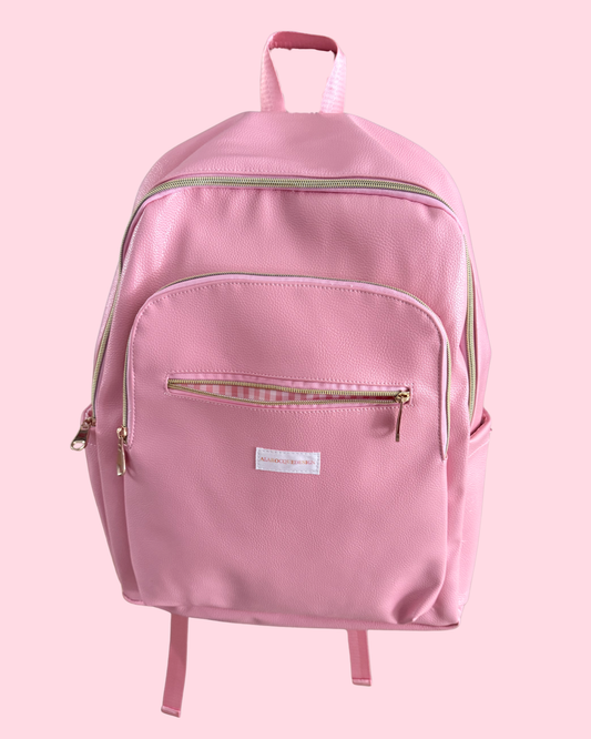 Bag | Raspberry red and white checkered pattern