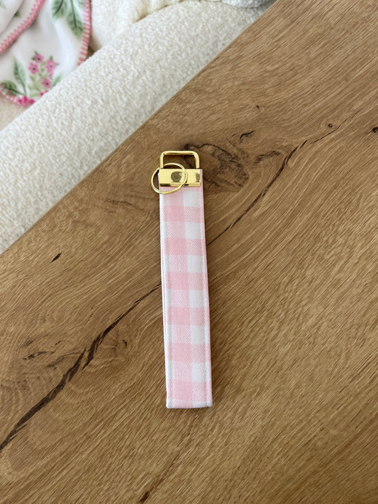Porte-clés | Bracelet | Carreauté rose