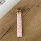 Keychain | Bracelet | Pale Pink Strawberries