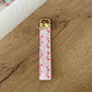 Keychain | Bracelet | Pink lines and flowers