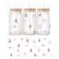 16 oz Glass | Vintage Girly Coffee