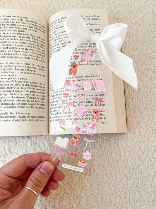 Signet en acrylique avec boucle | Livres et coquette