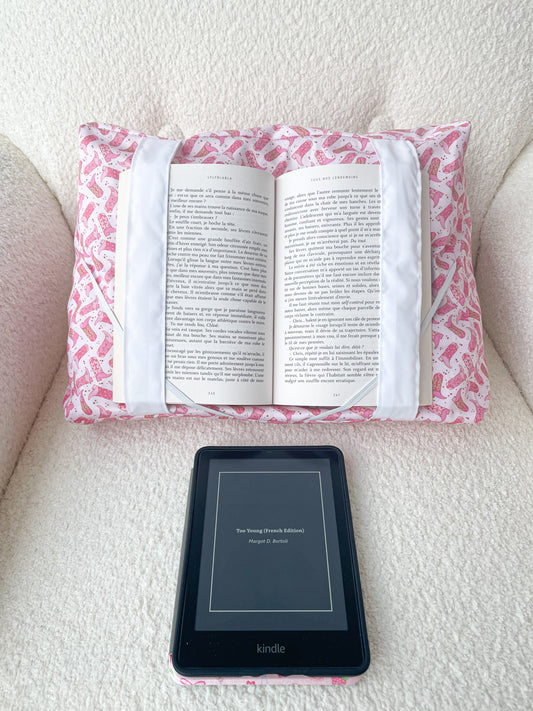 Coussin de lecture | Bottes de cowgirl roses
